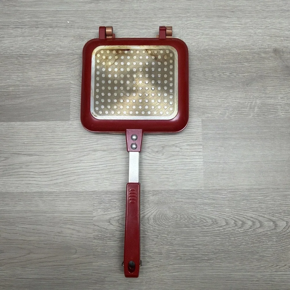 Red Copper Flipwich Stovetop Panini &‎ Sandwich Maker Non-Stick Ceramic